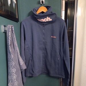 Bench- Haylo Wrap Funnel Neck Hoodie- Women's SZ XXL- Dusky Blue NWT